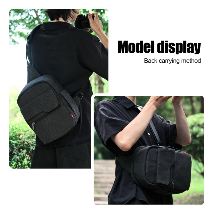 Cwatcun D93 Camera Bag Canvas Shoulder Bag, Size:19.5 x 13.5 x 25cm Black - free shipping - PMC TechLife - Order now!