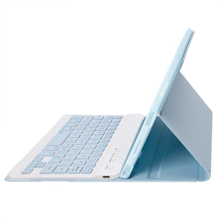 For Samsung Galaxy Tab A9 X110/X115 A221B Candy Color TPU Bluetooth Keyboard Leather Tablet Case with Pen Holder(Ice Blue) - free shipping - PMC TechLife - Order now!