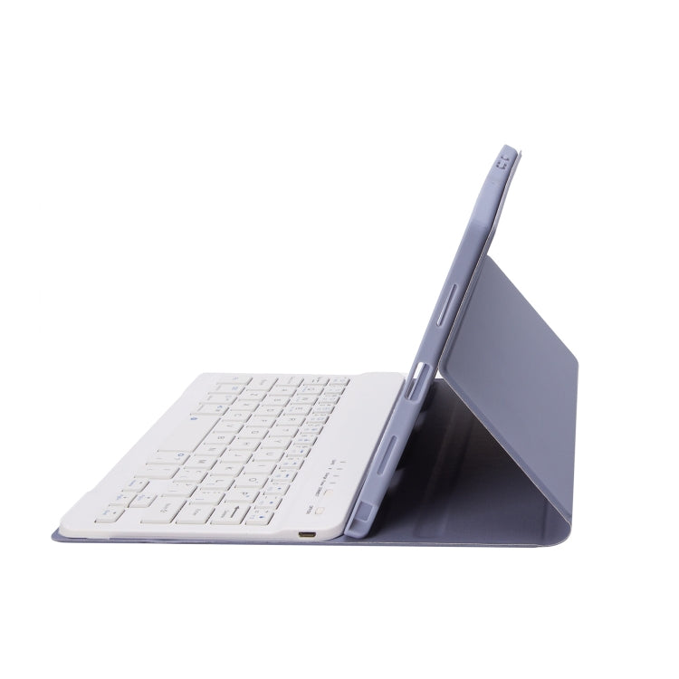 For Samsung Galaxy Tab A9 X110/X115 A221B Candy Color TPU Bluetooth Keyboard Leather Tablet Case with Pen Holder(Purple) - Samsung Keyboard by PMC TechLife | Online Shopping South Africa | PMC TechLife