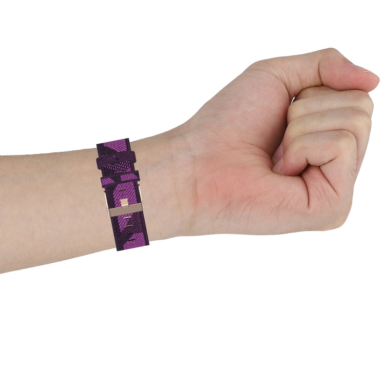 20mm Universal Stripe Weave Nylon Watch Band(Purple) - free shipping - PMc TechLife - Order now!