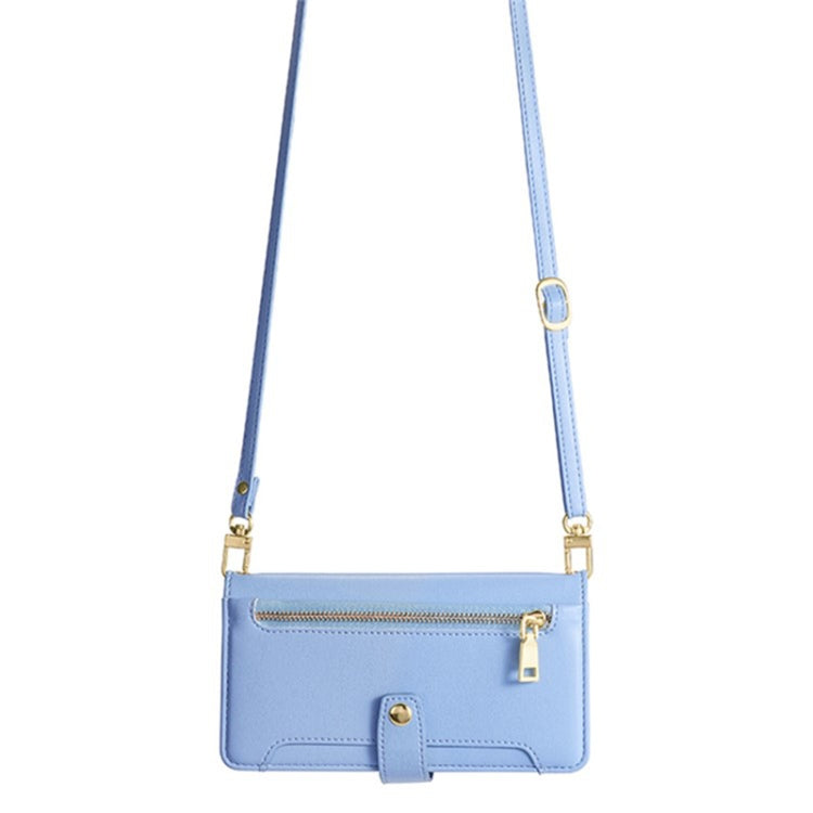 For Sony Xperia 10 VI Lite Sheep Texture Cross-body Zipper Wallet Leather Phone Case(Blue) - Sony Cases by PMC TechLife | Online Shopping South Africa | PMC TechLife | Buy Now Pay Later Mobicred