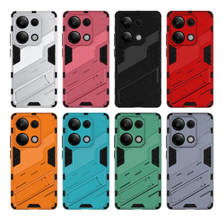 For Xiaomi Redmi Note 13 Pro 4G Global Punk Armor 2 in 1 PC + TPU Phone Case with Holder(Grey) - Note 13 Pro Cases by PMC TechLife | Online Shopping South Africa | PMC TechLife | Buy Now Pay Later Mobicred