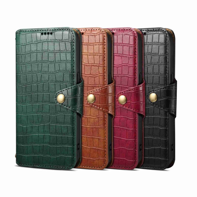For Samsung Galaxy S24+ 5G Denior Crocodile Texture Oil Edge Leather Phone Case(Rose Red) - free shipping - PMC Jewellery - Order now!