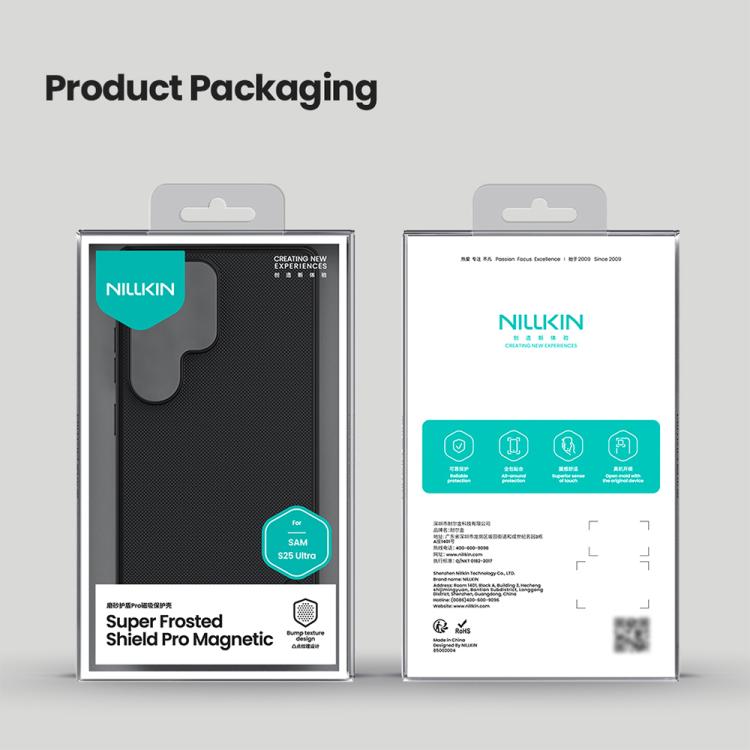 For Samsung Galaxy S25 Ultra 5G NILLKIN Frosted Shield Pro Magnetic Magsafe Phone Case(Black) - Galaxy S25 Ultra 5G Cases by NILLKIN | Online Shopping South Africa | PMc TechLife | Buy Now Pay Later Mobicred