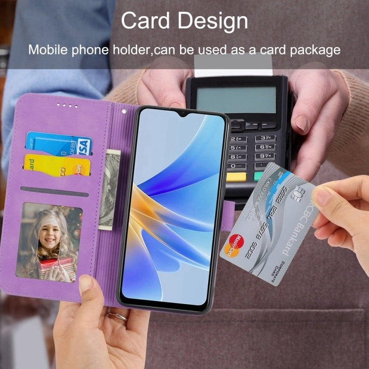 For Google Pixel 9 Pro Dierfeng Dream Line TPU + PU Leather Phone Case(Purple) - Google Cases by PMC TechLife | Online Shopping South Africa | PMC TechLife | Buy Now Pay Later Mobicred