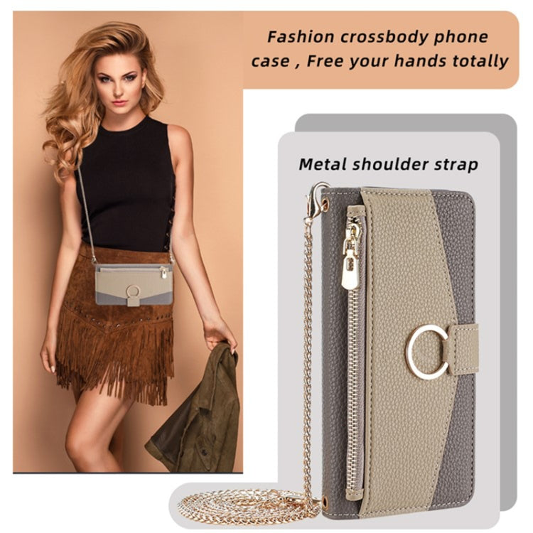 For Rakuten Hand 5G Crossbody Litchi Texture Leather Phone Case(Grey) - free shipping - PMC TechLife - Order now!
