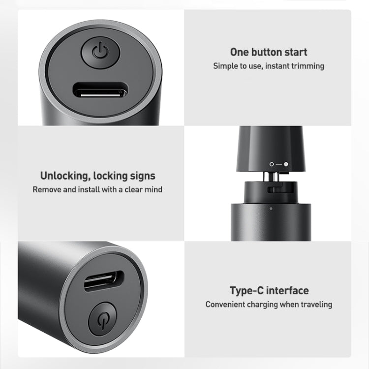 Original Xiaomi Mijia Electric Nose Hair Trimmer Portable Nose Ears Hair Eyebrow Clipper(Black) - free shipping - PMC TechLife - Order now!