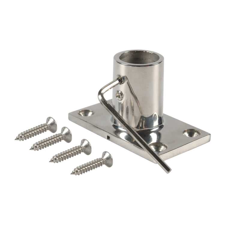 A8767 Ship / Yacht 316 Stainless Steel 90 Degree Square Tube Holder with Screws + Wrench(Silver) - Marine Accessories & Parts by PMC TechLife | Online Shopping South Africa | PMC TechLife | Buy Now Pay Later Mobicred