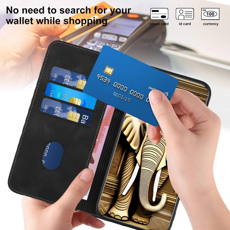 For Google Pixel 9 Pro YX0060 Elephant Head Embossed Phone Leather Case with Lanyard(Black) - Google Cases by PMC TechLife | Online Shopping South Africa | PMC TechLife | Buy Now Pay Later Mobicred