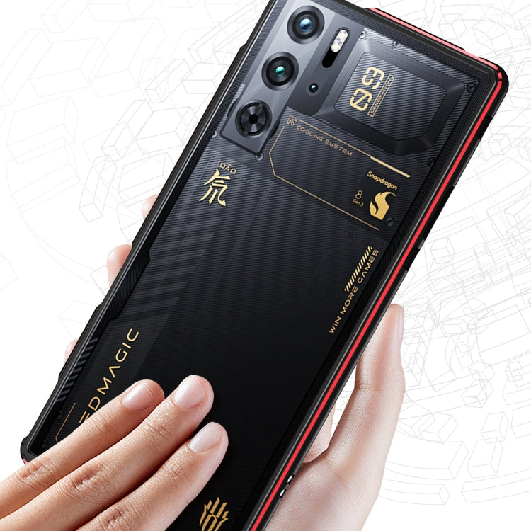 For ZTE nubia Red Magic 10 Pro / 10 Pro+ Aurora Series Metal Frame Phone Case(Black Silver) - ZTE Cases by PMC TechLife | Online Shopping South Africa | PMC TechLife | Buy Now Pay Later Mobicred