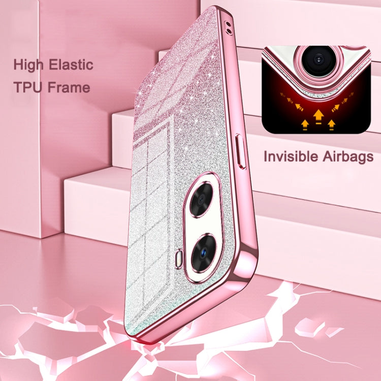 For Huawei Pura 70 Ultra Gradient Glitter Powder Electroplated Phone Case(Transparent) - Huawei Cases by PMC Jewellery | Online Shopping South Africa | PMC Jewellery | Buy Now Pay Later Mobicred
