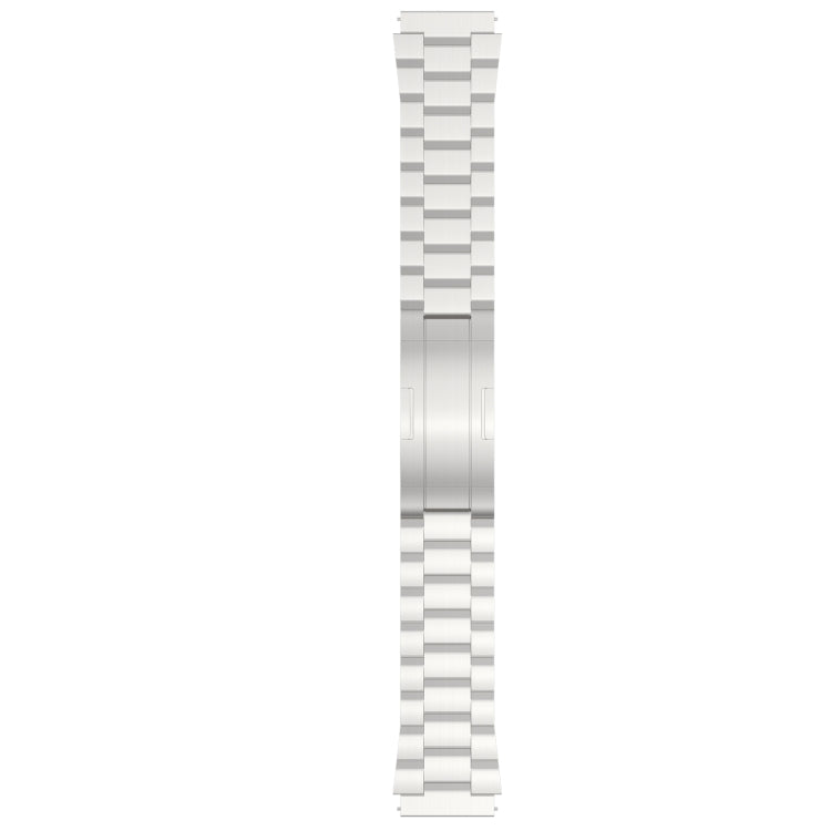 For Huawei Watch GT4 / GT3 / GT2 / GT 46mm Three Strains HW Buckle Metal Watch Band(Silver Gold) - Watch Bands by PMC TechLife | Online Shopping South Africa | PMC TechLife