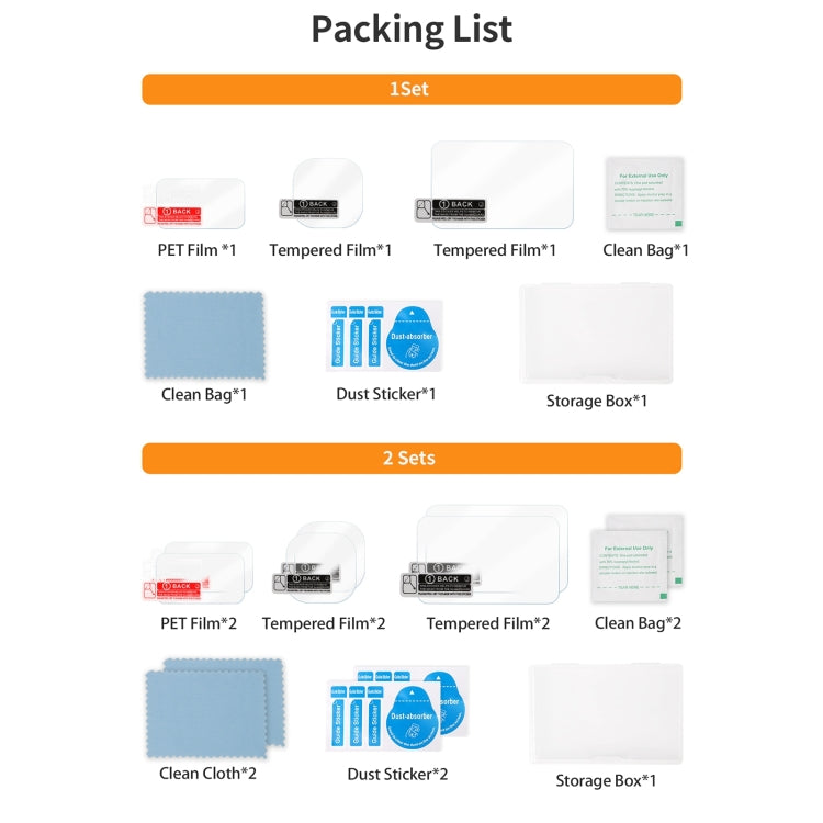 For Insta360 Ace Pro Sunnylife 3 in 1 Rear & Front Screen Lens Explosion proof Film(1 Set) - Protective Film & Stickers by Sunnylife | Online Shopping South Africa | PMC TechLife | Buy Now Pay Later Mobicred