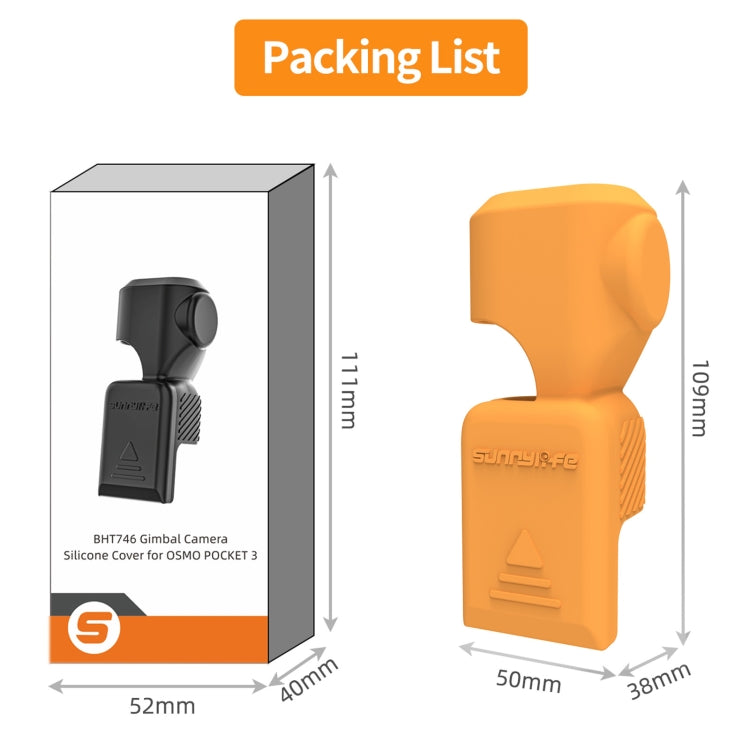 For DJI Osmo Pocket 3 Sunnylife OP3-BHT746 Silicone Protective Case(Orange) - Case & Bags by Sunnylife | Online Shopping South Africa | PMC TechLife | Buy Now Pay Later Mobicred