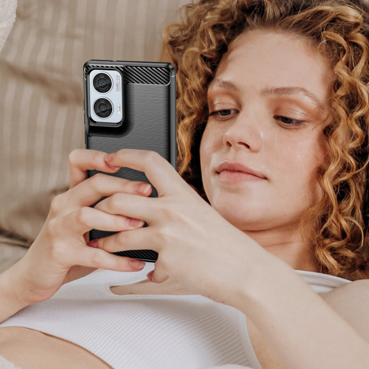 For Motorola Moto G85 Carbon Fiber Brushed Texture TPU Phone Case(Black) - free shipping - PMC TechLife - Order now!