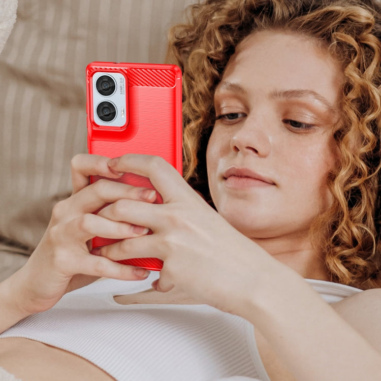 For Motorola S50 Neo Carbon Fiber Brushed Texture TPU Phone Case(Red) - free shipping - PMC TechLife - Order now!