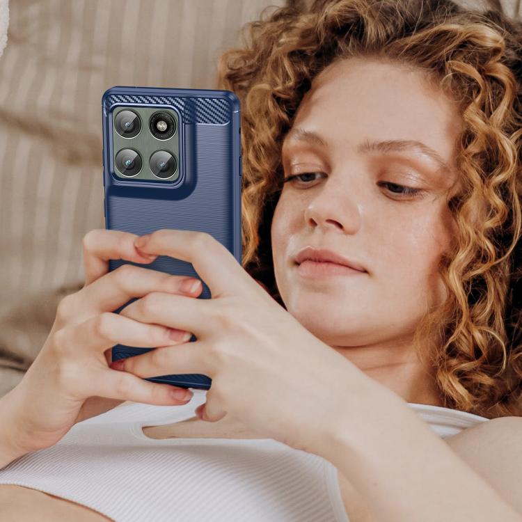 For Motorola Edge 60 Pro Carbon Fiber Brushed Texture TPU Phone Case(Blue) - free shipping - PMC TechLife - Order now!