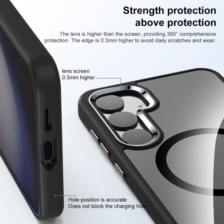 For Samsung Galaxy S25+ 5G MagSafe Anti-fingerprint Highly Transparent PC Phone Case(Blue) - Galaxy S25+ 5G Cases by PMC Jewellery | Online Shopping South Africa | PMC Jewellery | Buy Now Pay Later Mobicred
