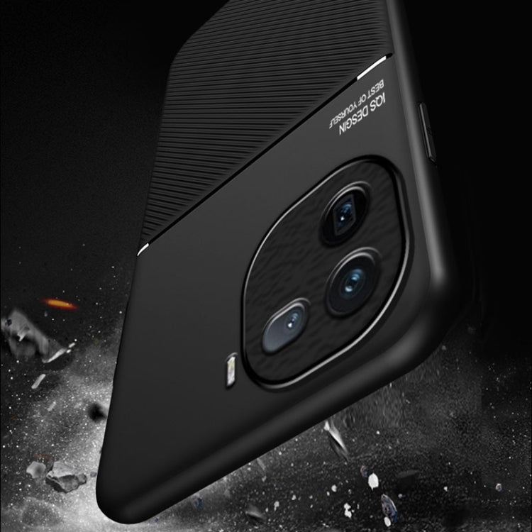 For vivo iQOO 12 Classic Tilt Strip Grain Magnetic Shockproof PC + TPU Phone Case(Black) - iQOO 12 Cases by PMC TechLife | Online Shopping South Africa | PMC TechLife