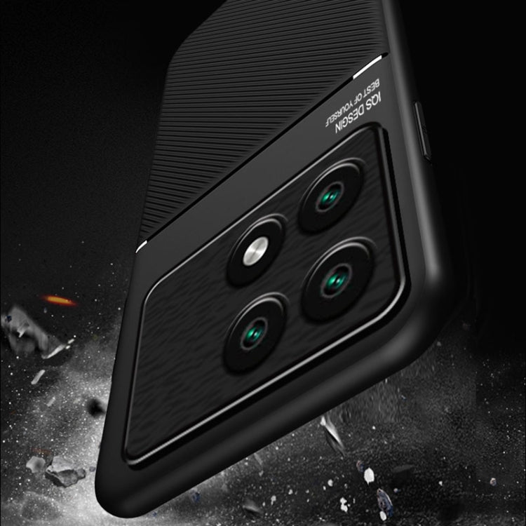 For Xiaomi Redmi K70 Classic Tilt Strip Grain Magnetic Shockproof PC + TPU Phone Case(Blue) - free shipping - PMC Jewellery - Order now!