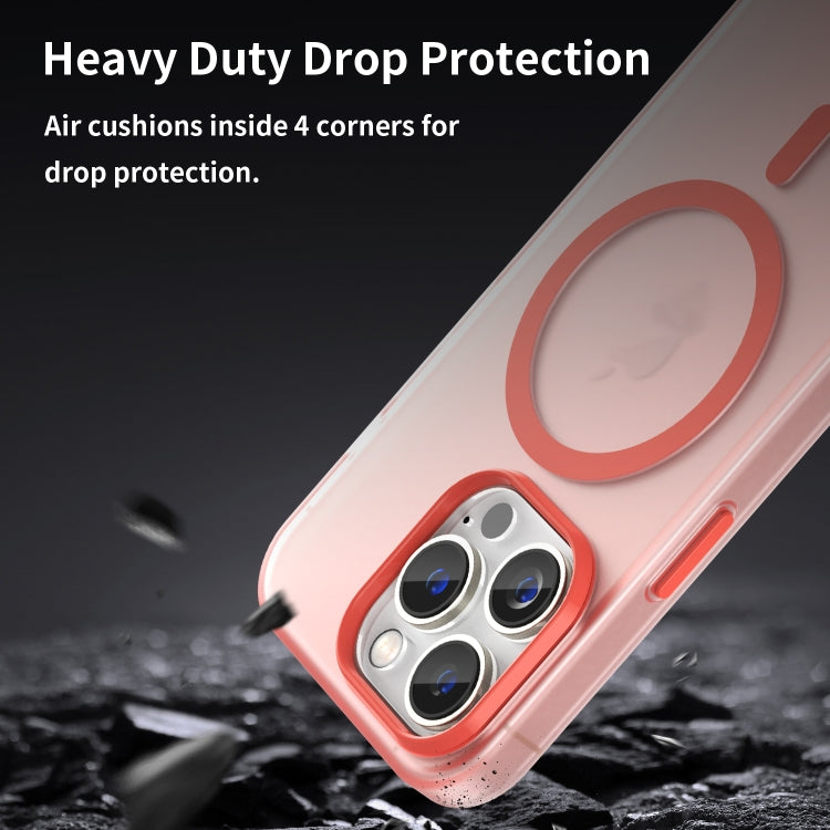 For iPhone 15 Pro MagSafe Frosted Translucent TPU + PC Full Coverage Phone Case(Red) - iPhone 15 Pro Cases by PMC TechLife | Online Shopping South Africa | PMC TechLife