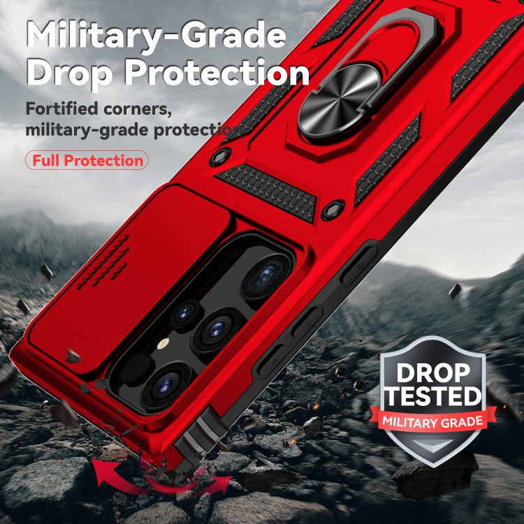 For Samsung Galaxy S24 Ultra 5G Sliding Camshield Holder Phone Case(Red) - Galaxy S24 Ultra 5G Cases by PMC TechLife | Online Shopping South Africa | PMC TechLife