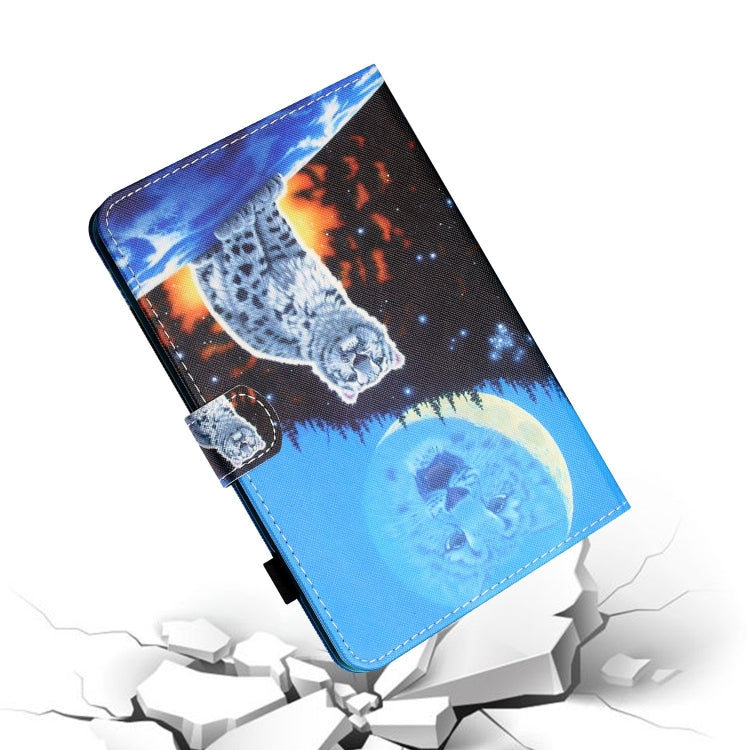 For Lenovo Tab P12 2023 / TB370FU Coloured Drawing Stitching Smart Leather Tablet Case(Double Shadow Tiger) - Lenovo by PMC TechLife | Online Shopping South Africa | PMC TechLife | Buy Now Pay Later Mobicred