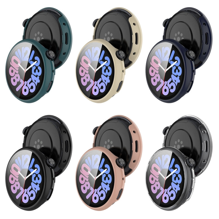 For vivo Watch 3 PC + Tempered Glass Film Integrated Watch Case(Ink Blue) - Watch Case by PMC TechLife | Online Shopping South Africa | PMC TechLife | Buy Now Pay Later Mobicred