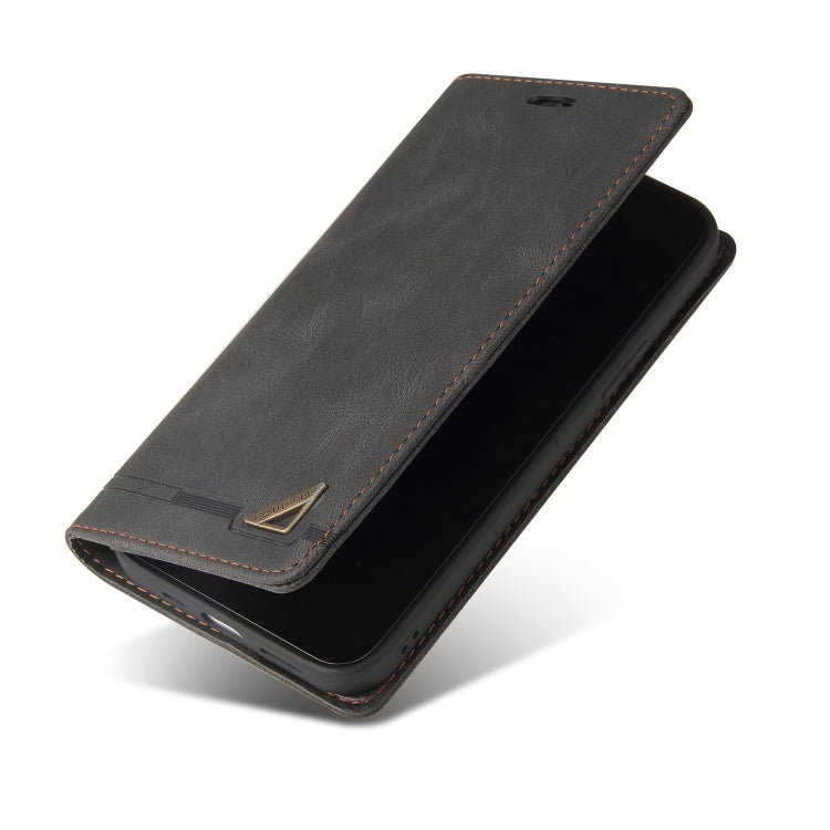 For OPPO A58 4G Skin Feel Anti-theft Brush Horizontal Flip Leather Case with Holder(Black) - OPPO Cases by PMC TechLife | Online Shopping South Africa | PMC TechLife | Buy Now Pay Later Mobicred