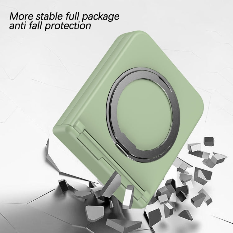 For Samsung Galaxy Z Flip5 5G 360 Degree Stand MagSafe Magnetic All-inclusive Phone Case(Light Green) - Galaxy Z Flip5 Cases by PMC TechLife | Online Shopping South Africa | PMC TechLife