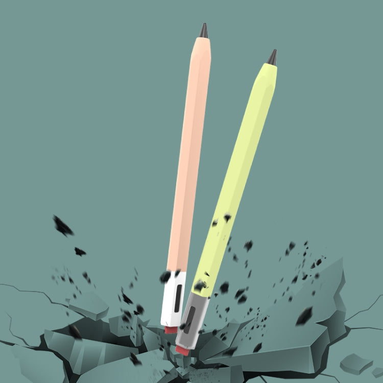 For Xiaomi Inspiration Stylus 1st LOVE MEI Retro Style Silicone Protective Pen Case(Yellow) - Pencil Accessories by LOVE MEI | Online Shopping South Africa | PMC TechLife | Buy Now Pay Later Mobicred