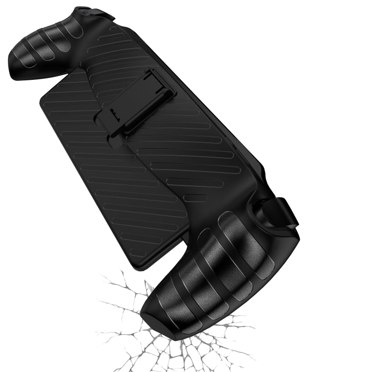 For Sony PlayStation Portal TPU Stripe Game Console Case with Holder(White) - Cases by PMC Jewellery | Online Shopping South Africa | PMC Jewellery | Buy Now Pay Later Mobicred