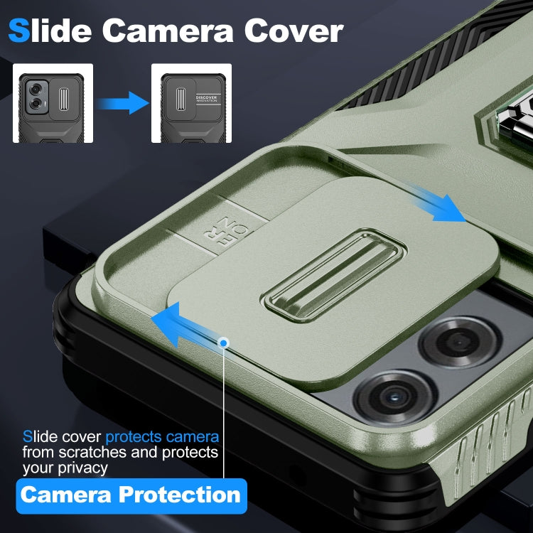 For Motorola Moto G Stylus 2024 Sliding Camshield Holder Phone Case(Alpine Green) - Motorola Cases by PMC Jewellery | Online Shopping South Africa | PMC Jewellery | Buy Now Pay Later Mobicred