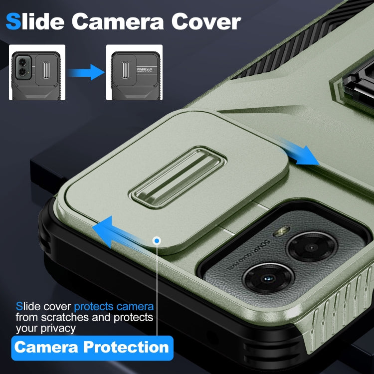 For Motorola Moto G 5G 2024 Sliding Camshield Holder Phone Case(Alpine Green) - Motorola Cases by PMC Jewellery | Online Shopping South Africa | PMC Jewellery | Buy Now Pay Later Mobicred