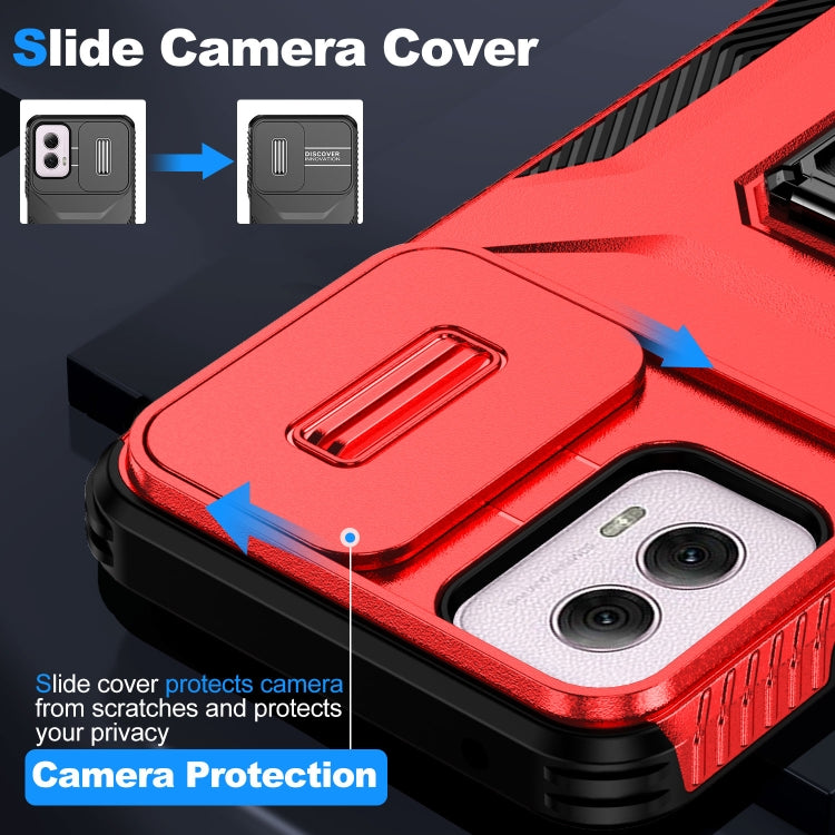 For Motorola Moto G Power 2024 Sliding Camshield Holder Phone Case(Red) - Motorola Cases by PMC Jewellery | Online Shopping South Africa | PMC Jewellery | Buy Now Pay Later Mobicred