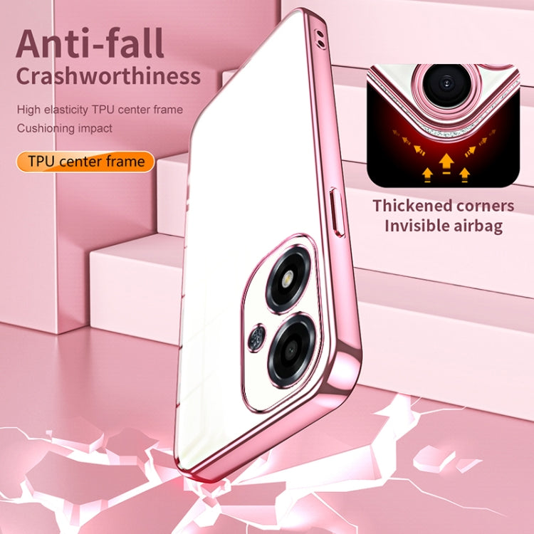 For OPPO A2m Transparent Plating Fine Hole Phone Case(Transparent) - OPPO Cases by PMC TechLife | Online Shopping South Africa | PMC TechLife | Buy Now Pay Later Mobicred