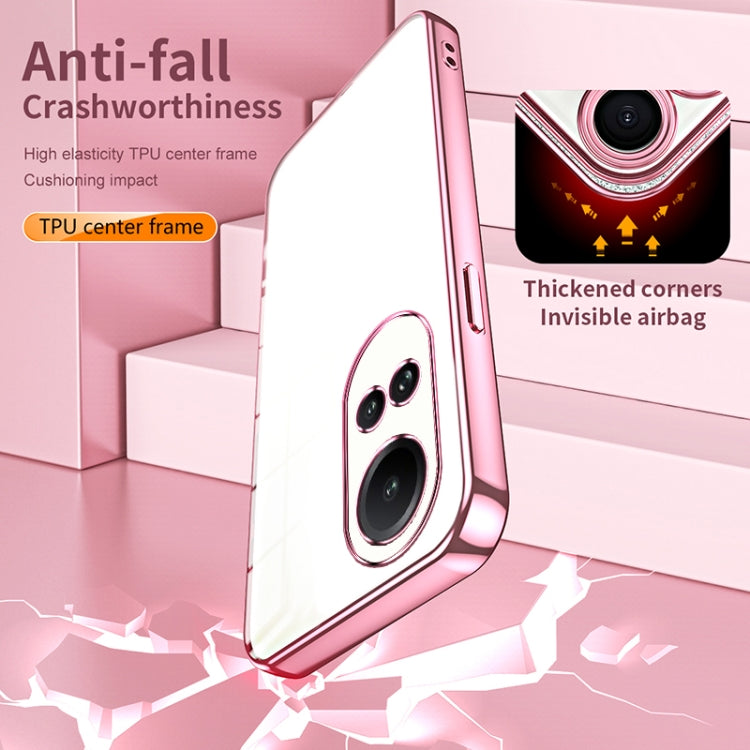 For OPPO Reno10 5G/Reno10 Pro 5G Global Transparent Plating Fine Hole Phone Case(Green) - OPPO Cases by PMC TechLife | Online Shopping South Africa | PMC TechLife | Buy Now Pay Later Mobicred