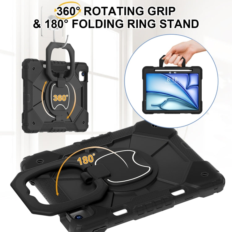 For iPad Air 11 2025 / 2024 Contrast Color Robot Silicone Hybrid PC Tablet Case(Black) - iPad Air 11 2025 / 2024 Cases by PMC TechLife | Online Shopping South Africa | PMC TechLife | Buy Now Pay Later Mobicred