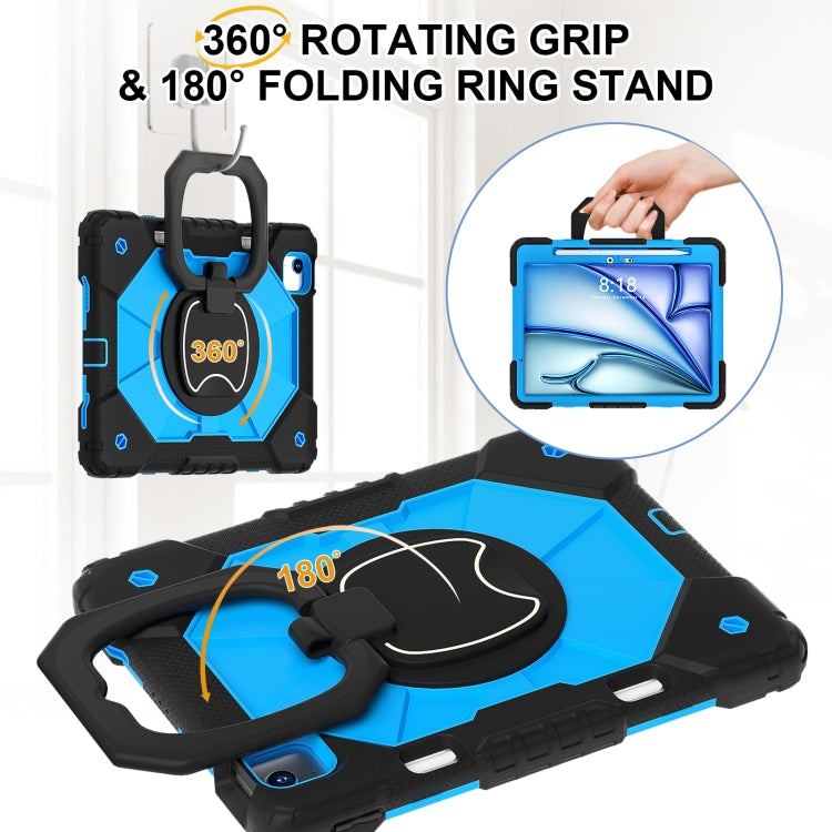 For iPad Air 11 2024 Contrast Color Robot Silicone Hybrid PC Tablet Case(Black Blue) - iPad Air 11 2024 Cases by PMC TechLife | Online Shopping South Africa | PMC TechLife | Buy Now Pay Later Mobicred