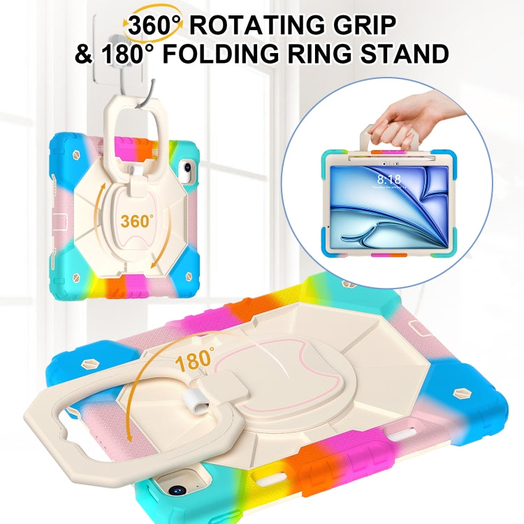 For iPad Air 11 2024 Contrast Color Robot Silicone Hybrid PC Tablet Case(Colorful Blue) - iPad Air 11 2024 Cases by PMC TechLife | Online Shopping South Africa | PMC TechLife | Buy Now Pay Later Mobicred