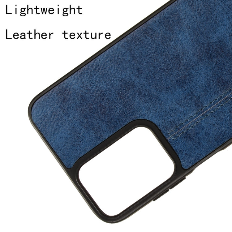 For Motorola Moto G Play 4G 2024 Cow Pattern Sewing Back Cover Phone Case(Blue) - Motorola Cases by PMC Jewellery | Online Shopping South Africa | PMC Jewellery | Buy Now Pay Later Mobicred