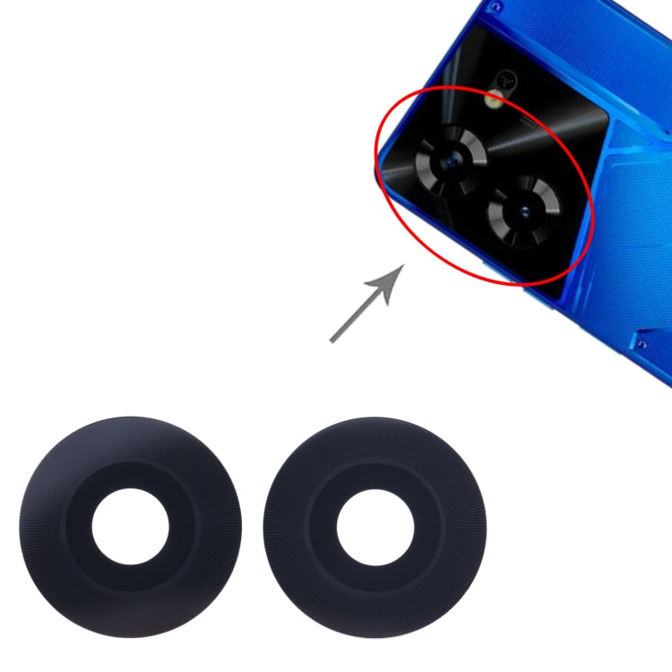 For Tecno Pova 5 10set Back Camera Lens - Camera Parts by PMC TechLife | Online Shopping South Africa | PMC TechLife