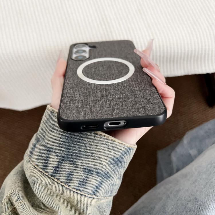 For Samsung Galaxy S25+ 5G Magsafe Magnetic Ring Cloth Texture Phone Case(Green) - free shipping - PMC TechLife - Order now!