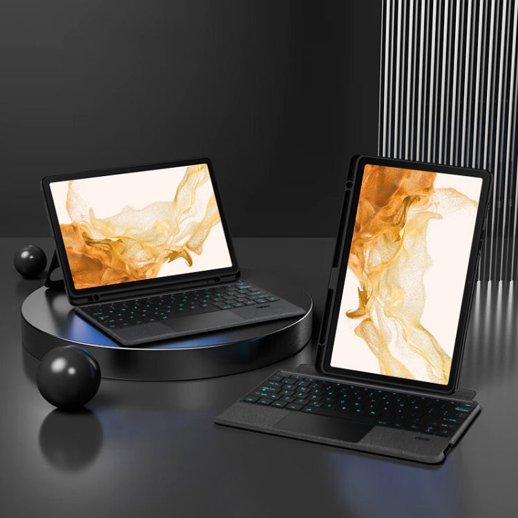 For Samsung Galaxy Tab S7+ / S7 FE / S8+ YJ-S8+ Split Bluetooth Keyboard Leather Tablet Case - Samsung Keyboard by PMC TechLife | Online Shopping South Africa | PMC TechLife