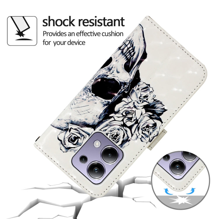 For Xiaomi Redmi Note 13 Pro 4G Global 3D Painting Horizontal Flip Leather Phone Case(Rose Butterfly) - Note 13 Pro Cases by PMC TechLife | Online Shopping South Africa | PMC TechLife | Buy Now Pay Later Mobicred