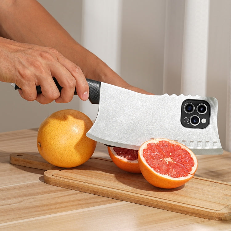 For iPhone XS Max Simulated Kitchen Knife TPU + PC Phone Case(Silver) - More iPhone Cases by PMC TechLife | Online Shopping South Africa | PMC TechLife