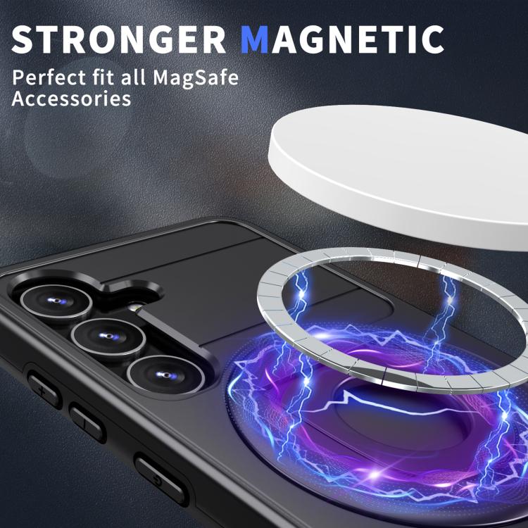 For Samsung Galaxy S24+ 5G Armor MagSafe Ring Holder Phone Case(Black) - free shipping - PMC TechLife - Order now!