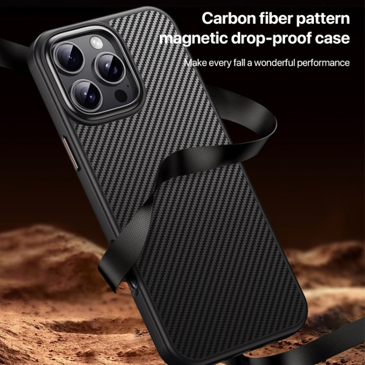 For iPhone 16 Pro Kevlar Fiber Shockproof MagSafe Phone Case(Black) - iPhone 16 Pro Cases by PMC TechLife | Online Shopping South Africa | PMC TechLife | Buy Now Pay Later Mobicred