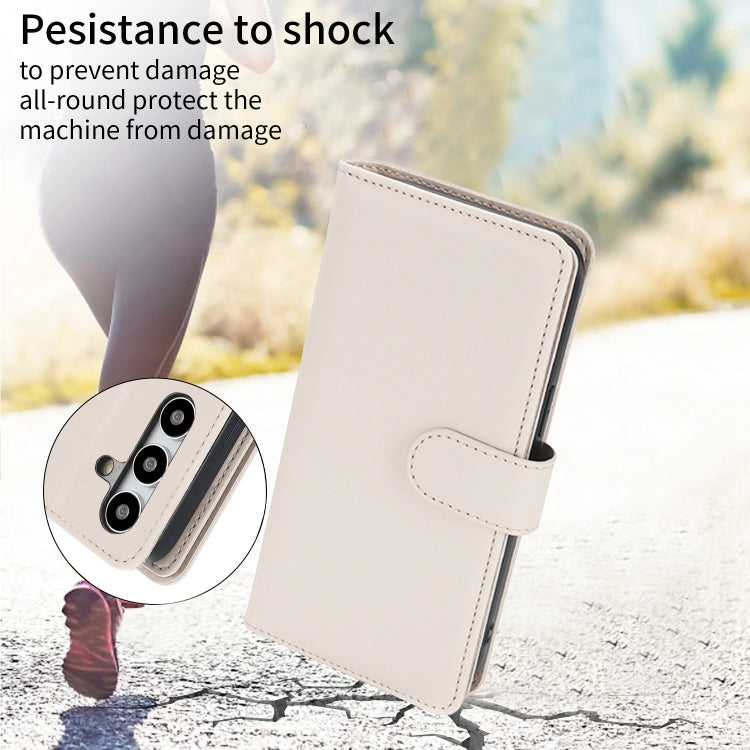 For Samsung Galaxy S24 / S25 5G Multi-Card Wallet RFID Leather Phone Case(Apricot) - Galaxy S24 5G Cases by PMC TechLife | Online Shopping South Africa | PMC TechLife | Buy Now Pay Later Mobicred