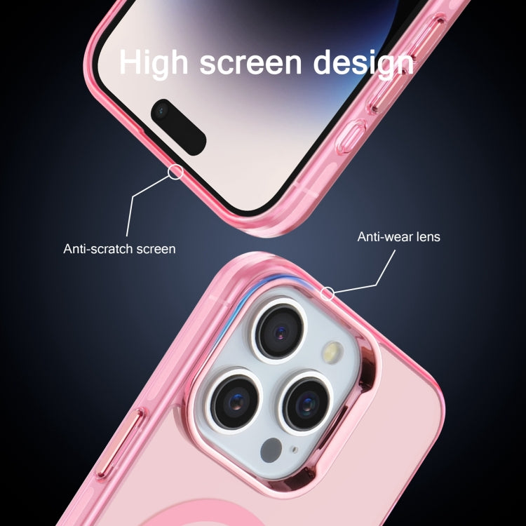 For iPhone 15 Pro Max Electroplated IMD Magsafe PC Hybrid TPU Phone Case(Pink) - iPhone 15 Pro Max Cases by PMC TechLife | Online Shopping South Africa | PMC TechLife